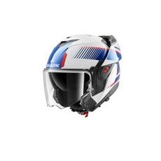 SHARK PŘEKLOPNÁ PŘILBA OXO SIKTER BARVA BÍLÁ ČERVENÁ MODRÁ