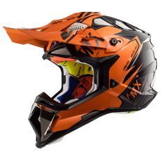 LS2 MOTOKROSOVÁ HELMA MX470 SUBVERTER EMPEROR BLACK ORANGE