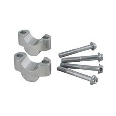 SADA NA ZVÝŠENÍ ŘÍDÍTEK + 20 MM (PRŮMĚR 28 MM) VČ. ŠROUBŮ, RTECH (STŘÍBRNÁ)