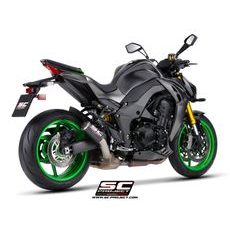 SC PROJECT KAWASAKI Z1100-SE 2026 VÝFUK Z UHLÍKOVÝCH VLÁKEN CR-T S MŘÍŽKOU PROTI KAMENŮM