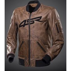 4SR PÁNSKÁ KOŽENÁ MOTO BUNDA BOMBER  HNĚDÁ 
