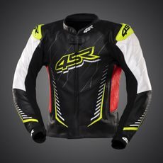 4SR PÁNSKÁ KOŽENÁ MOTO BUNDA CLUB SPORT AR NEON