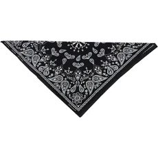 ŠÁTEK ZAN BANDANA COTTON BLACK PAISLEY