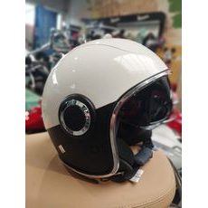 PŘILBA VESPA VJ BÍLÁ/ČERNÁ LESKLÁ