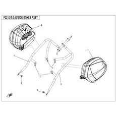 SUPPORTER, LH SIDE BOX CFMOTO 650GT