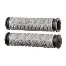 GRIPY MTB, OXFORD (ŠEDÉ/ČERNÉ, DVOUKOMPONENTNÍ, DÉLKA 127 MM, 1 PÁR)