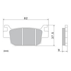 BRZDOVÉ DESTIČKY, NISSIN (SEMI-METALICKÁ SMĚS) 2 KS V BALENÍ