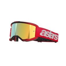 BRÝLE VISION 5 BLAZE, ALPINESTARS (ČERVENÁ, ZRCADLOVÉ ZLATÉ PLEXI) 2025