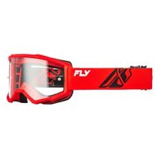 BRÝLE FOCUS, FLY RACING - USA (ČERVENÉ/ČERNÉ - ČÍRÉ PLEXI)