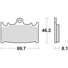 BRZDOVÉ DESTIČKY, BRAKING (SINTEROVÁ SMĚS CM55) 2 KS V BALENÍ