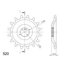 ŘETĚZOVÉ KOLEČKO SUPERSPROX CST-1125:16 16 ZUBŮ, 520