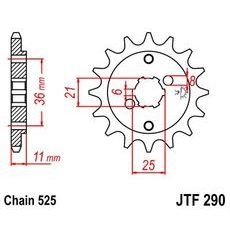 ŘETĚZOVÉ KOLEČKO JT JTF 290-14 14 ZUBŮ, 525