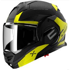 LS2 PŘEKLOPNÁ MOTO PŘILBA FF901 ADVANT X OBLIVION MATT BLACK H-V YELLOW