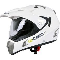 PŘILBA W-TEC ENDURO NK-311 BÍLÁ LESKLÁ