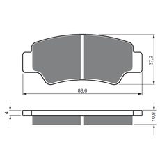 BRZDOVÉ DESTIČKY ZADNÍ K5 CF MOTO, JOURNEYMAN GLADIATOR