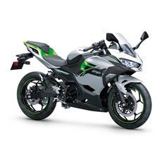 KAWASAKI NINJA E-1 METALLIC BRIGHT SILVER / METALLIC MATTE LIME GREEN / EBONY