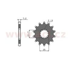 ŘETĚZOVÉ KOLEČKO PRO SEKUNDÁRNÍ ŘETĚZY TYPU 525, SUNSTAR (14 ZUBŮ)