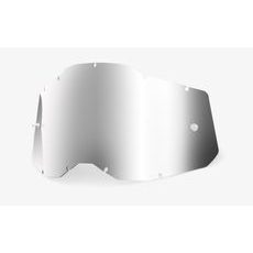 PLEXI RACECRAFT 2/ACCURI 2/STRATA 2, 100% - USA (SRŘÍBRNÉ CHROM, ANTI-FOG)