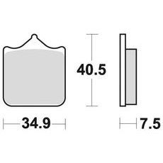 BRZDOVÉ DESTIČKY, BRAKING (SEMI METALICKÁ SMĚS CM66) 2 KS V BALENÍ