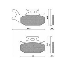 BRZDOVÉ DESTIČKY (SMĚS OFF ROAD ATV SINTERED) NEWFREN (2 KS V BALENÍ)