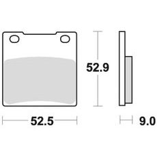 BRZDOVÉ DESTIČKY, BRAKING (SEMI-METALICKÁ SMĚS SM1) 2 KS V BALENÍ
