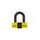 zámek U profil HD Max, OXFORD (žlutý/černý, průměr čepu 14 mm)