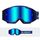 LS2 CHARGER PRO GOGGLE BLUE WITH IRIDIUM VISOR