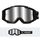 LS2 CHARGER PRO GOGGLE BLACK WITH SILVER VISOR
