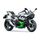KAWASAKI Ninja 7 Hybrid Metallic Bright Silver / Metallic Matte Lime Green / Ebony