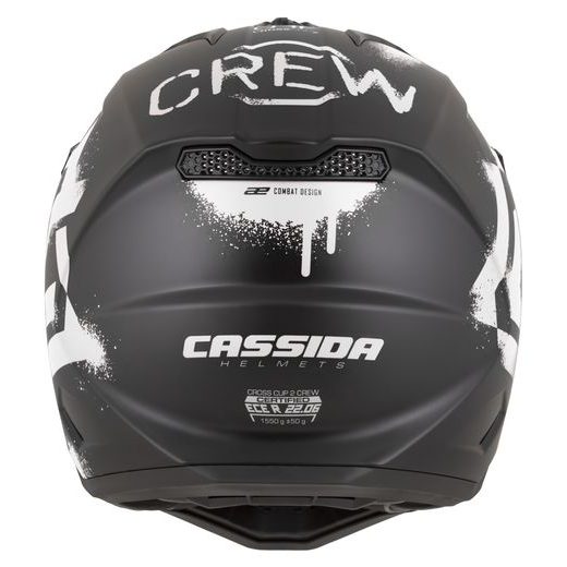 PŘILBA CROSS CUP 2 CREW, CASSIDA (ČERNÁ MATNÁ/BÍLÁ) 2026