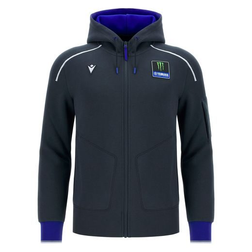 MIKINA NA ZIP S KAPUCÍ TRAVEL, MONSTER ENERGY YAMAHA (ANTRACIT)