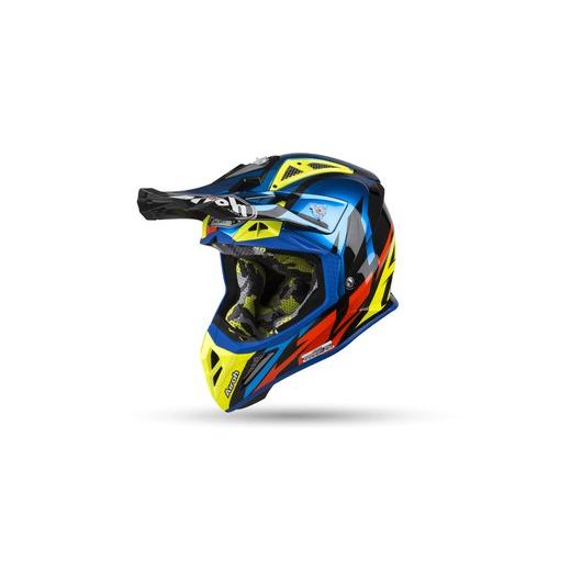 PŘILBA AVIATOR 2.3 AMSS GREAT, AIROH - ITÁLIE (MODRÁ CHROMOVÁ)