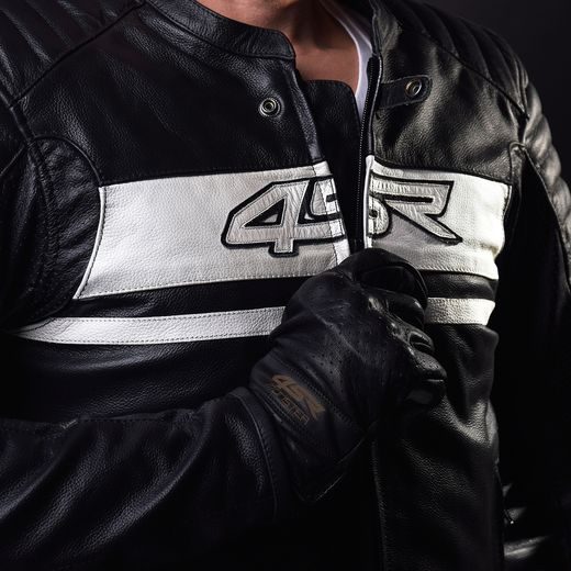 4SR PÁNSKÁ KOŽENÁ MOTO BUNDA ROADSTER II - PEARL WHITE