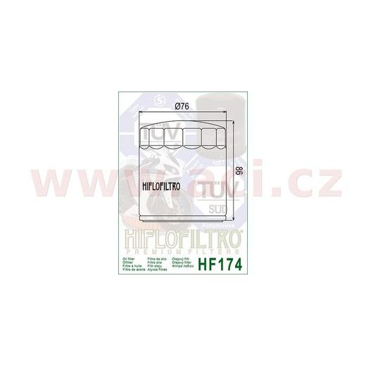 OLEJOVÝ FILTR HF174B, HIFLOFILTRO