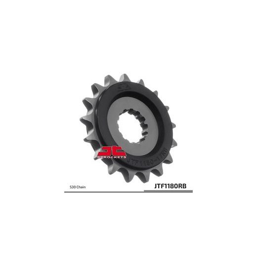 ŘETĚZOVÉ KOLEČKO S TLUMÍCÍ GUMOVOU VRSTVOU PRO SEKUNDÁRNÍ ŘETĚZY TYPU 530, JT (18 ZUBŮ)