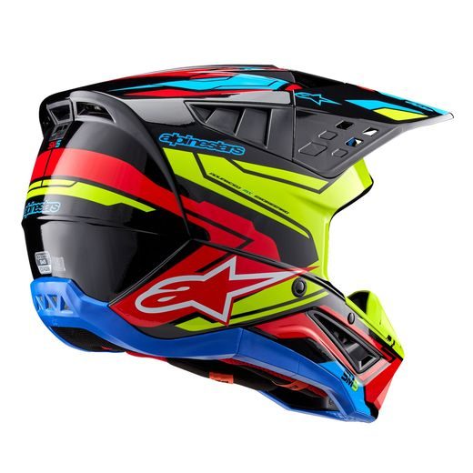 PŘILBA ALPINESTARS S-M5 ACTION 2 (ŽLUTÁ FLUO/ČERVENÁ FLUO) 2024