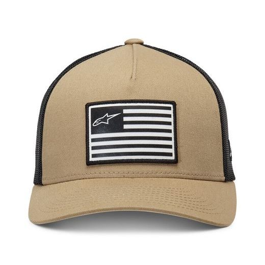 ALPINESTARS KŠILTOVKA FLAG SNAP HAT (PÍSKOVÁ/ČERNÁ/BÍLÁ)