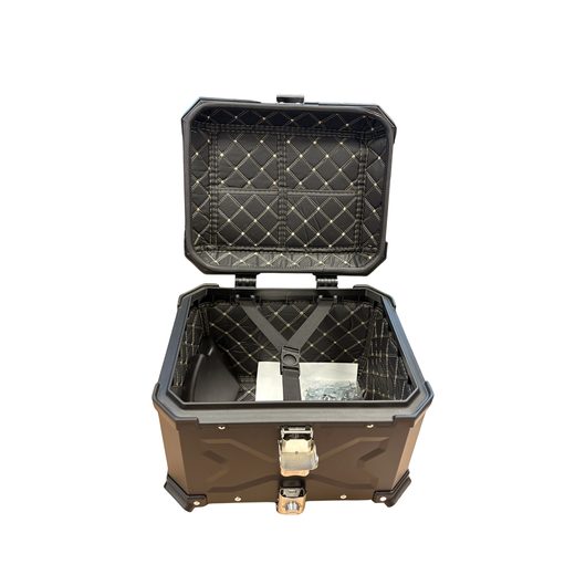 KUFR HLINÍKOVÝ DB TOPCASE 36L ČERNÝ + PLOTNA + SÍŤKA NA ZA ZAVAZADLA ZDARMA