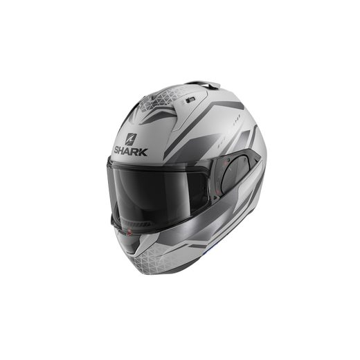 PŘILBA SHARK EVO ES YARI MAT PŘEKLOPNÁ (ČERNÁ/MATNÁ/ŠEDÁ)