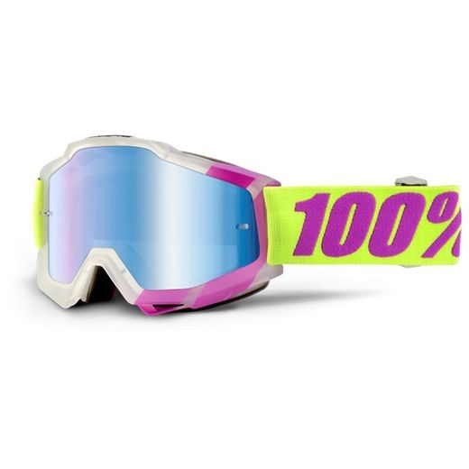 100% BRÝLE ACCURI TOOTALOO - USA (MODRÉ ZRCADOVÉ PLEXI + ČIRÉ PLEXI S ČEPY PRO SLÍDY)