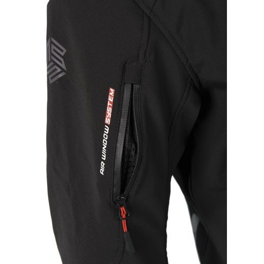 MBW PÁNSKÁ SOFTSHELL MOTO BUNDA S KAPUCÍ DENVER ČERNÁ