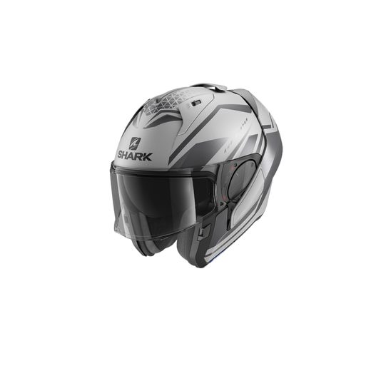 PŘILBA SHARK EVO ES YARI MAT PŘEKLOPNÁ (ČERNÁ/MATNÁ/ŠEDÁ)