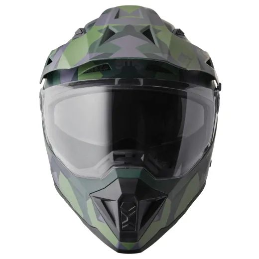 GMS ENDURO PŘILBA ADVENTUS CAMO MATNĚ ZELENO-ČERNO-MASKÁČOVÁ