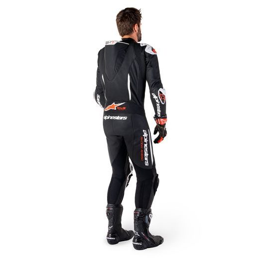 JEDNODÍLNÁ KOMBINÉZA GP-R7, TECH-AIR READY/KOMPATIBILNÍ, ALPINESTARS (ČERNÁ/BÍLÁ/ČERVENÁ FLUO) 2025
