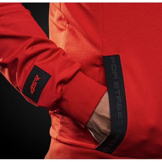 4SR PÁNSKÁ MIKINA LOGO ZIP RED