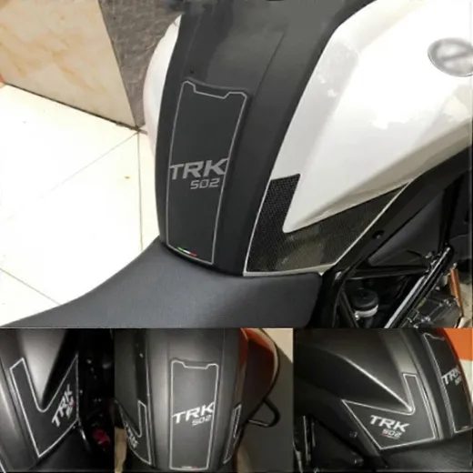 OCHRANNÁ NÁLEPKA NA PALIVOVOU NÁDRŽ NA MOTOCYKL BENELLI TRK502 TRK 502 502X, PŘÍSLUŠENSTVÍ, 3 KS
