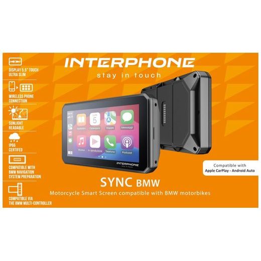 INTERPHONE DISPLEJ BMW - APPLE CARPLAY A ANDROID AUTO PRO MOTOCYKLY