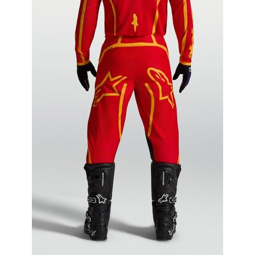 KALHOTY FLUID APEX V2, ALPINESTARS (ČERVENÁ/ZLATÁ) 2027