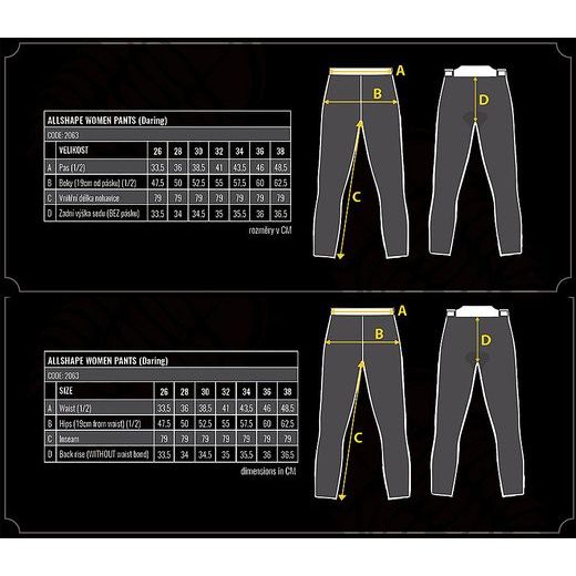 TRILOBITE DÁMSKÉ KALHOTY 2063 ALLSHAPE DARING FIT MODRÉ