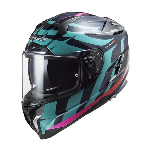 INTEGRÁLNÍ HELMA LS2 FF327 CHALLENGER CT2 FLAMES BLUE CARBON